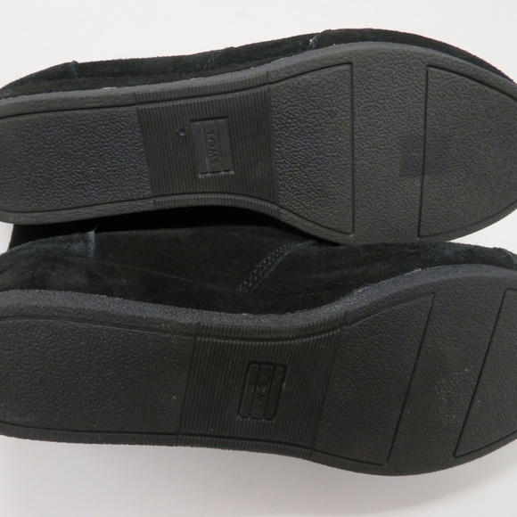 TOMS Desert Wedge Heel Ankle Boots Booties Black‎ 5 - Picture 5 of 8